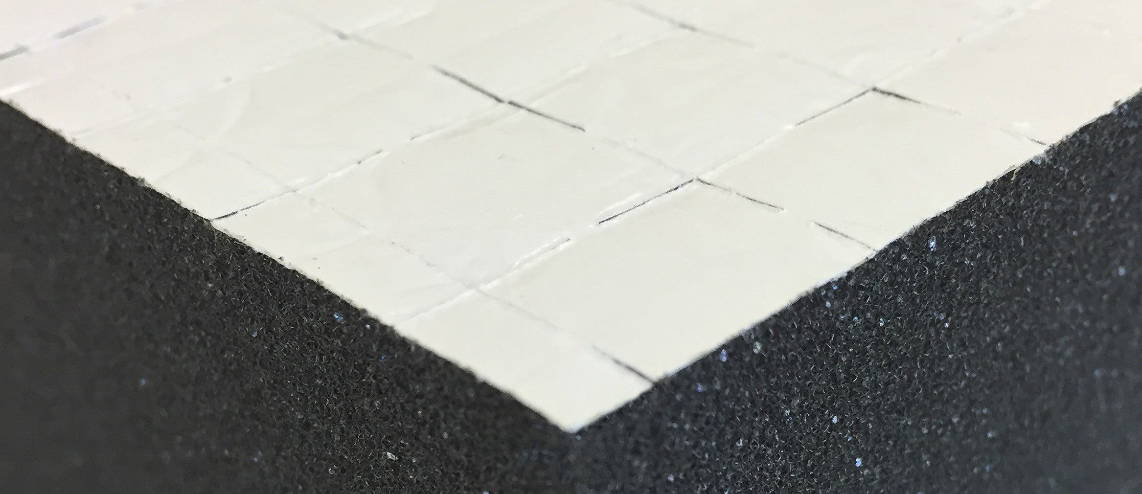 1000 mm x 500 mm x 60 mm Rasterschaumstoff Würfelschaum selbstklebend - Rasterweite 15 mm