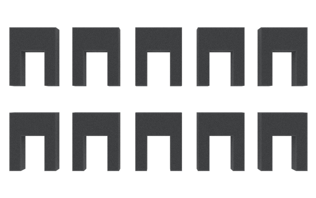 10 Distanzstücke Abstandshalter aus Schaumstoff für Modelleisenbahnen - für Spur H0 / Spur 00 - 50 mm x 40 mm x 20 mm HS020A001